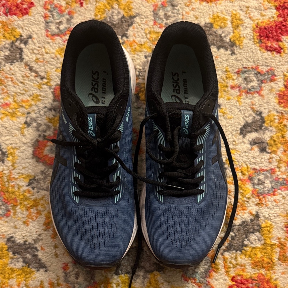 ASICS Women's Blue and Black Sneakers